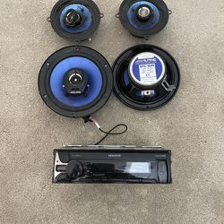 Kenwood stereo and alpine speakers