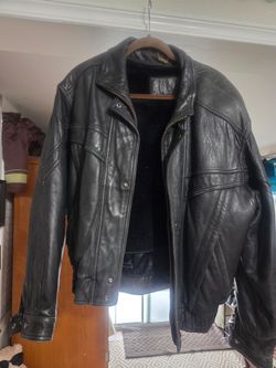 MENS BOMBER STYLE LEATHER COAT