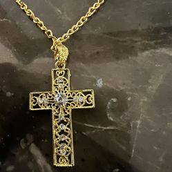Beautiful gold accessory Cross necklace 