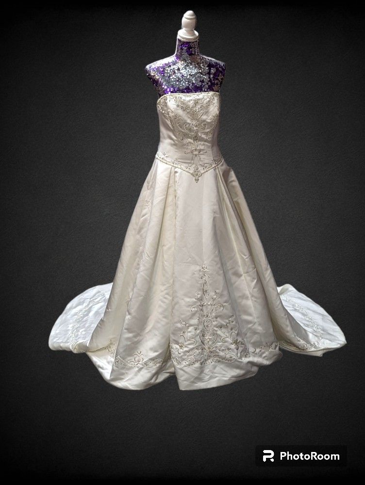 Jasmine Couture Strapless Satin Ballgown