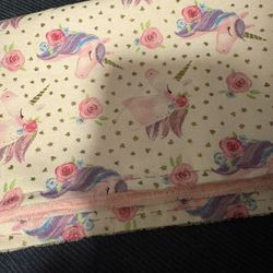 Unicorn Gold Hand Sewn Burp Cloth