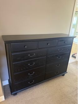Restoration Hardware excellent condition black wood dresser