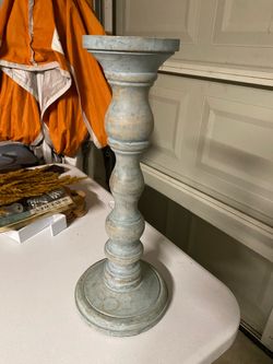 Distressed Candle Taper Holder 15”