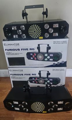 2 Eliminator Lighting Furious Five RG 5in1 Lighting Effect Black the truss and clamp not included