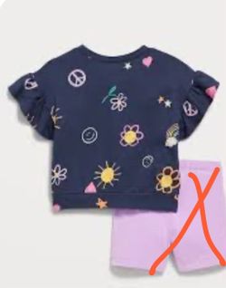 Old Navy Toddler Girl Flutter Sleeve Sweatshirt