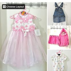New Dress and Barely used Ralph Lauren clothes and Hello Kitty 2 pieces Jacket and skirt Size 2T-3T 