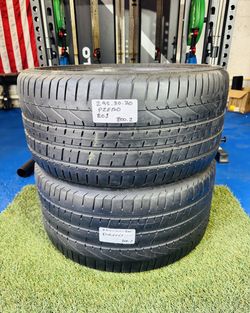 💰 Best deals are ca$h in person 2 USED TIRES 295/30ZR20 PIRELLI PZERO R01 MAX PERFORMANCE 295/30R20 PORSCHE MUSTANG DODGE CHARGER CAMARO CORVETTE BMW
