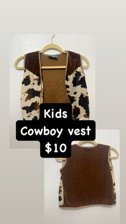 Vest Cowboy/cowgirl Cow Print Vest