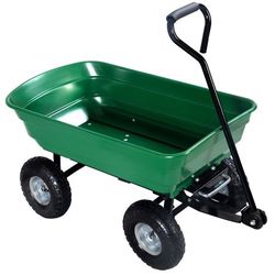 Costway 650LB Garden Dump Cart Dumper Wagon Carrier Wheel Barrow Air Tires Heavy Duty