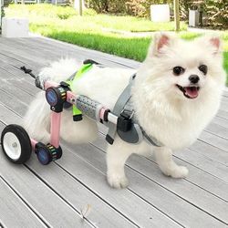 Adjustable Dog Wheelchair for Back Legs Support 26-44 lb lb Pink NEW