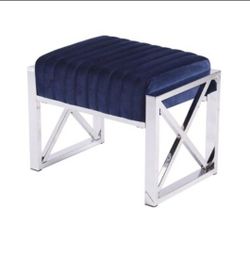 Velvet ottoman