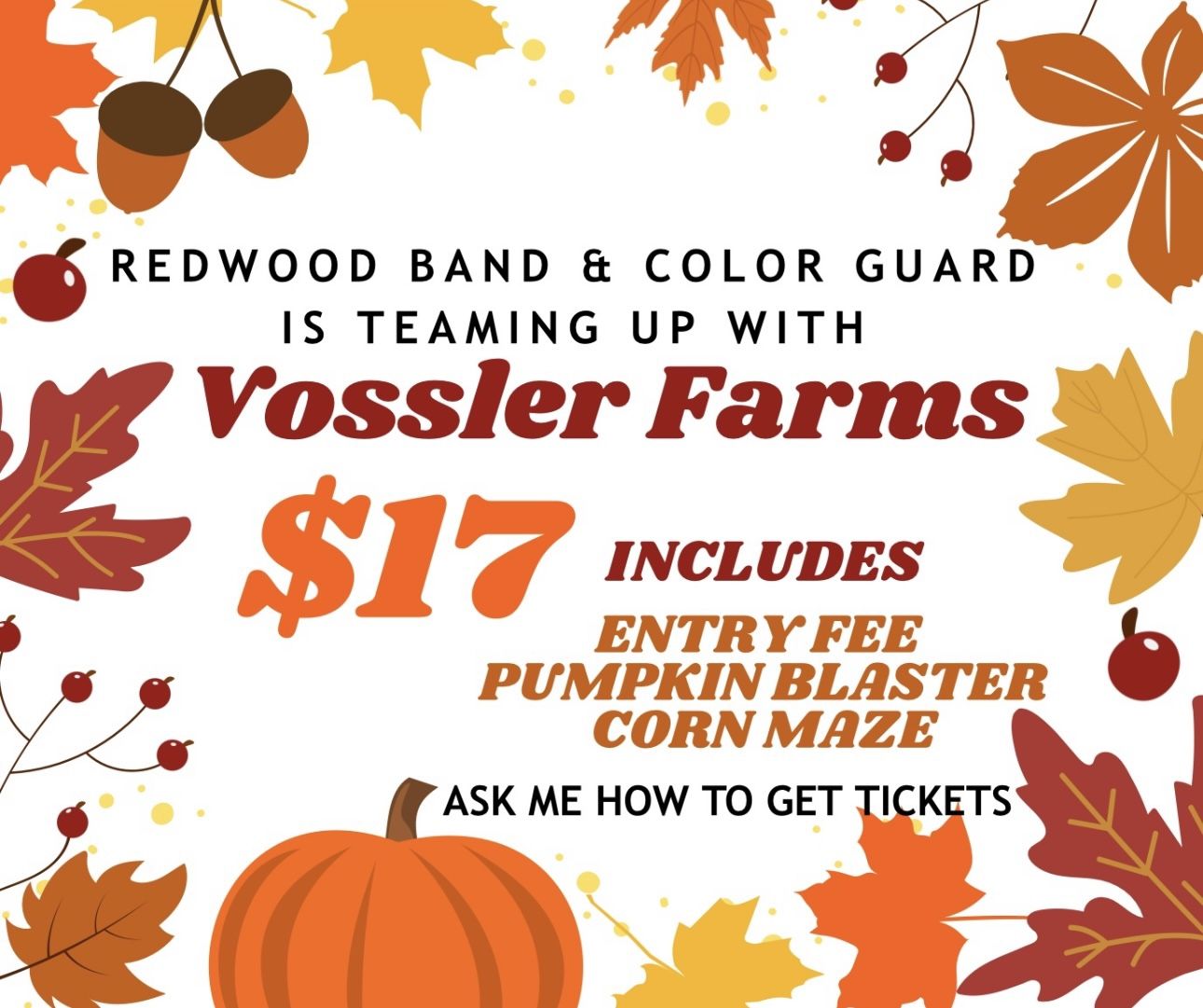 Vossler Farms Pumpkin Patch & Corn Maze Tickets 🎟️ 