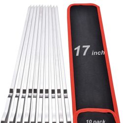 17 Inch Long Stainless Steel Skewers for Kabobs