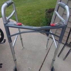 Large Wide Rolling Walker with glides