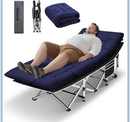 HABUTWAY Camping Cot, Portable Camping Cot for Adult, 28" Wide Sleeping Cot Max Load 600LBS with Thick Mattress and Carry Bag, Portable Camping Bed fo
