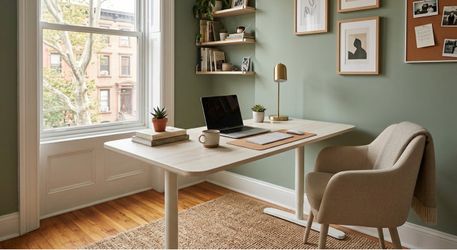 Height-Adjustable wood top desk IKEA BEKANT