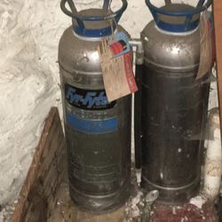 Vintage Fyr Fyter Stainless Steel Fire Extinguishers