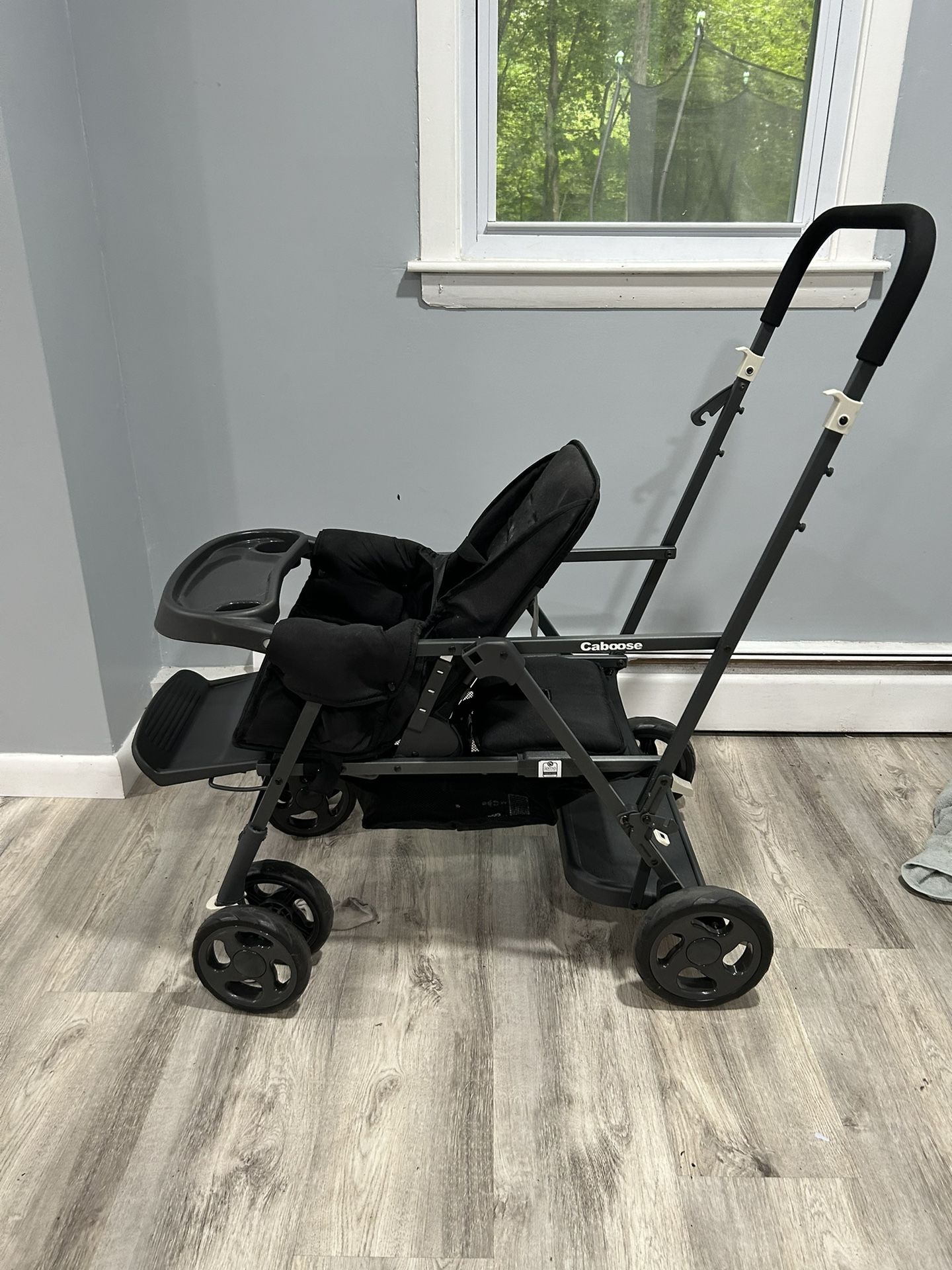 Double Stroller With Back Stand