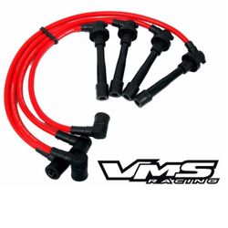 1992 to 2000 HONDA CIVIC EX DX LX CX SOHC 10.2MM RED SPARK PLUG WIRE SET 1.5L 1.6L D15 D16 ENGINES