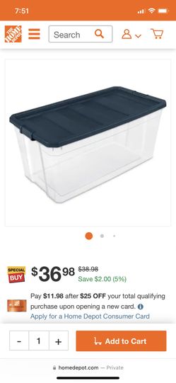 200 Qt/50 Gal/ 189 L Big Storage Box for Sale in Miami, FL - OfferUp