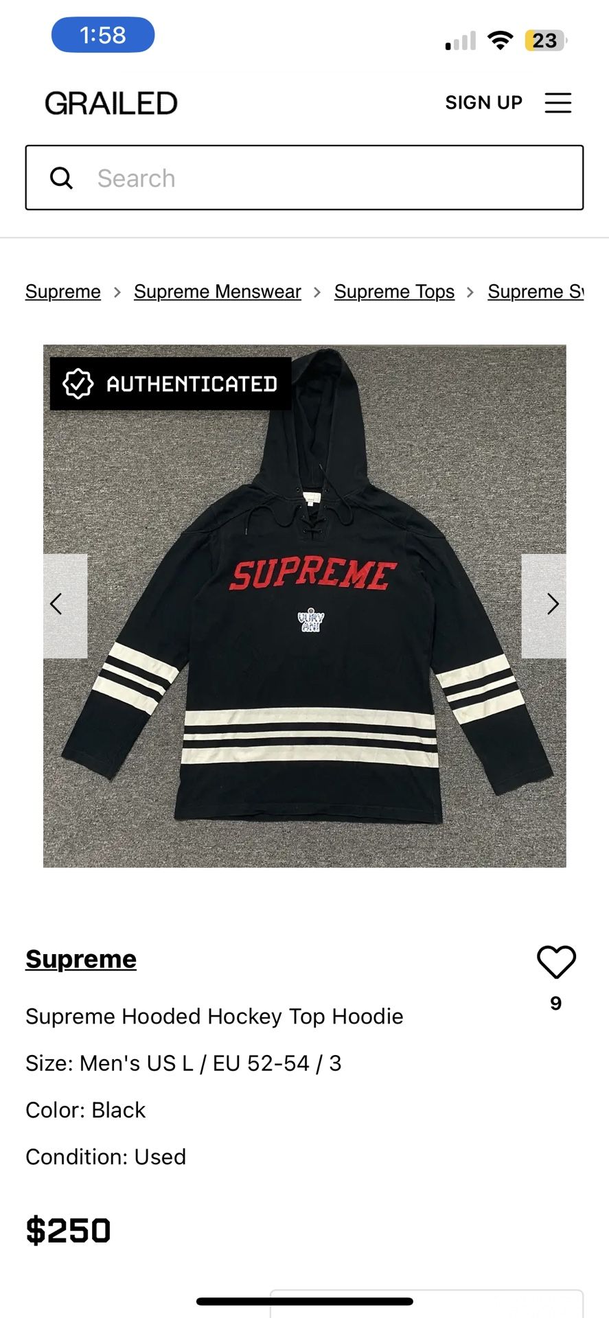 Supreme Hockey Hoodie