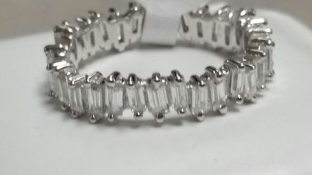 Sterling.925 silver. Baggett cz eternity band.
