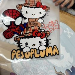 Peso Pluma  Spiderman Shirts Hello Kitty