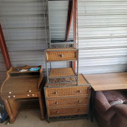 Heavy Duty Wicker Bedroom Set