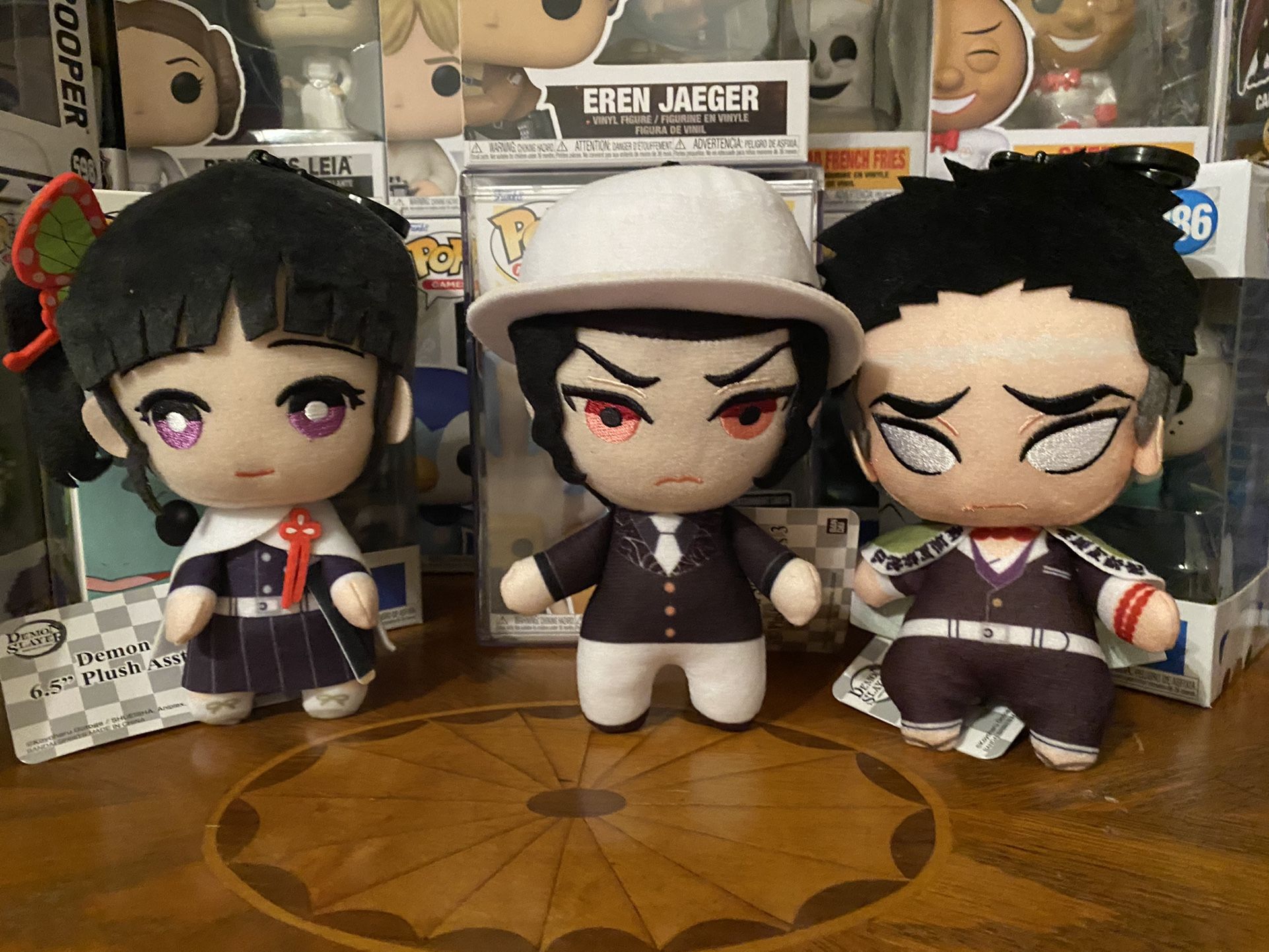 Demon Slayer: Plush Hanger 6.5’ Kanao Tsuyuri, Muzan Kibutsuji & Gyomei Himejima 3 SET (New/Clean)