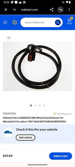 Holstein Parts ABS Wheel Speed Sensor