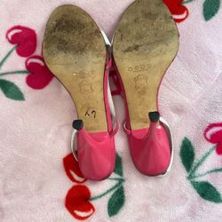 Pink And White Bebe Heels