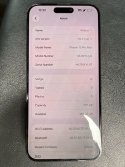 iPhone 15 pro max 512gb unlocked