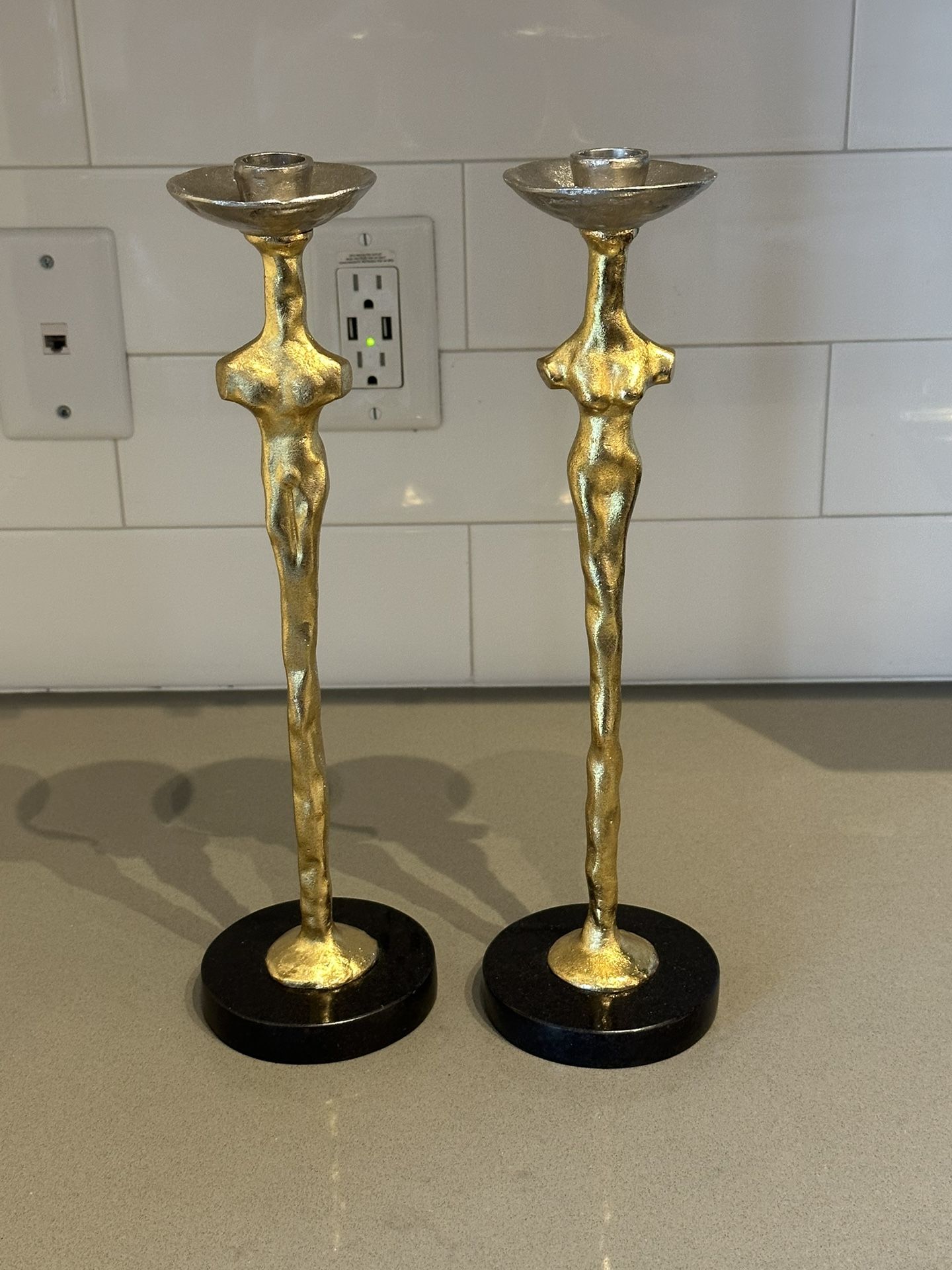 Michael Aram Adam & Eve Candlesticks- S/2