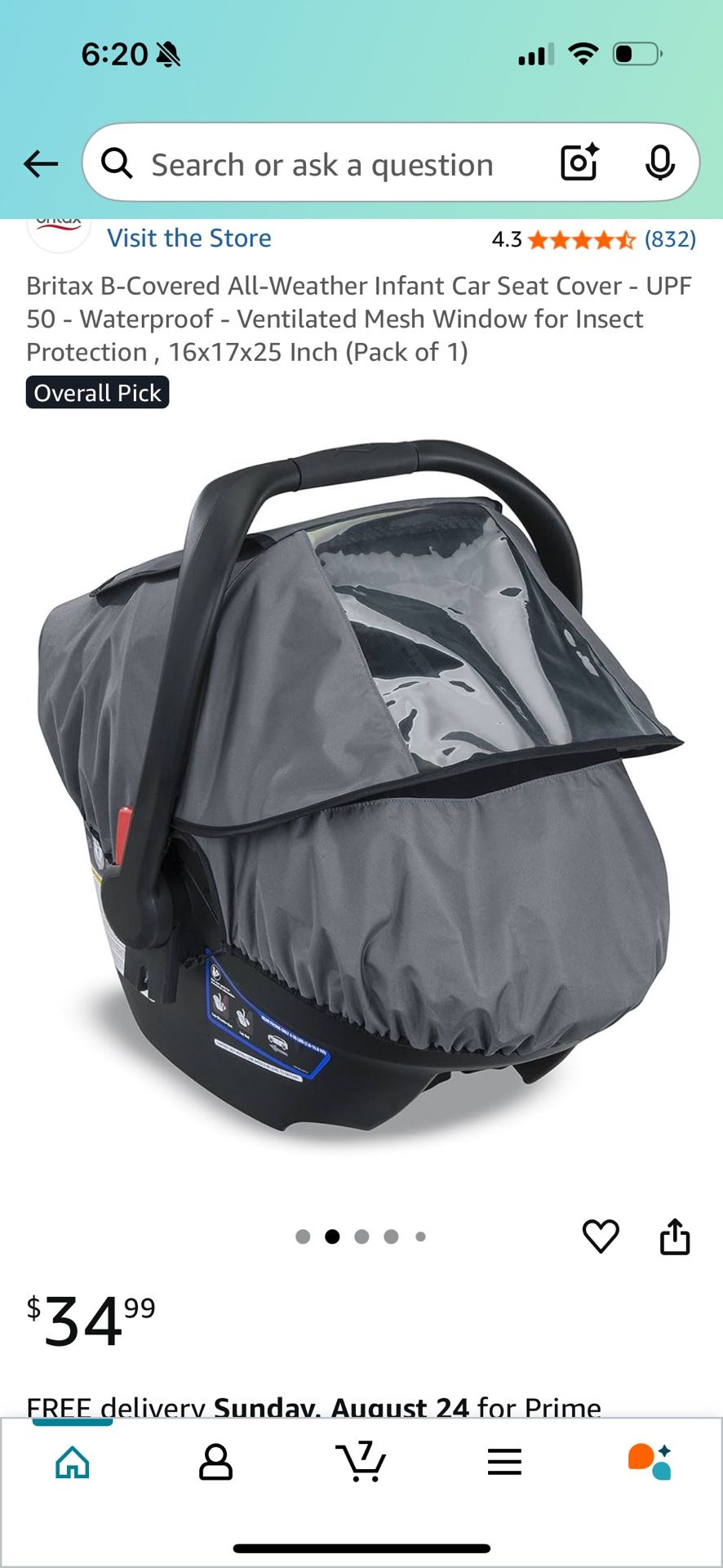 All-Weather Infant Car Seat Cover