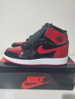 Retro Jordan 1 Patent Bred Size 6.5y W8 
