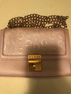 Guess Los Angeles Pink Crossbody Chain Bag