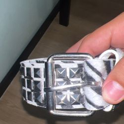 studded zebra belt y2k