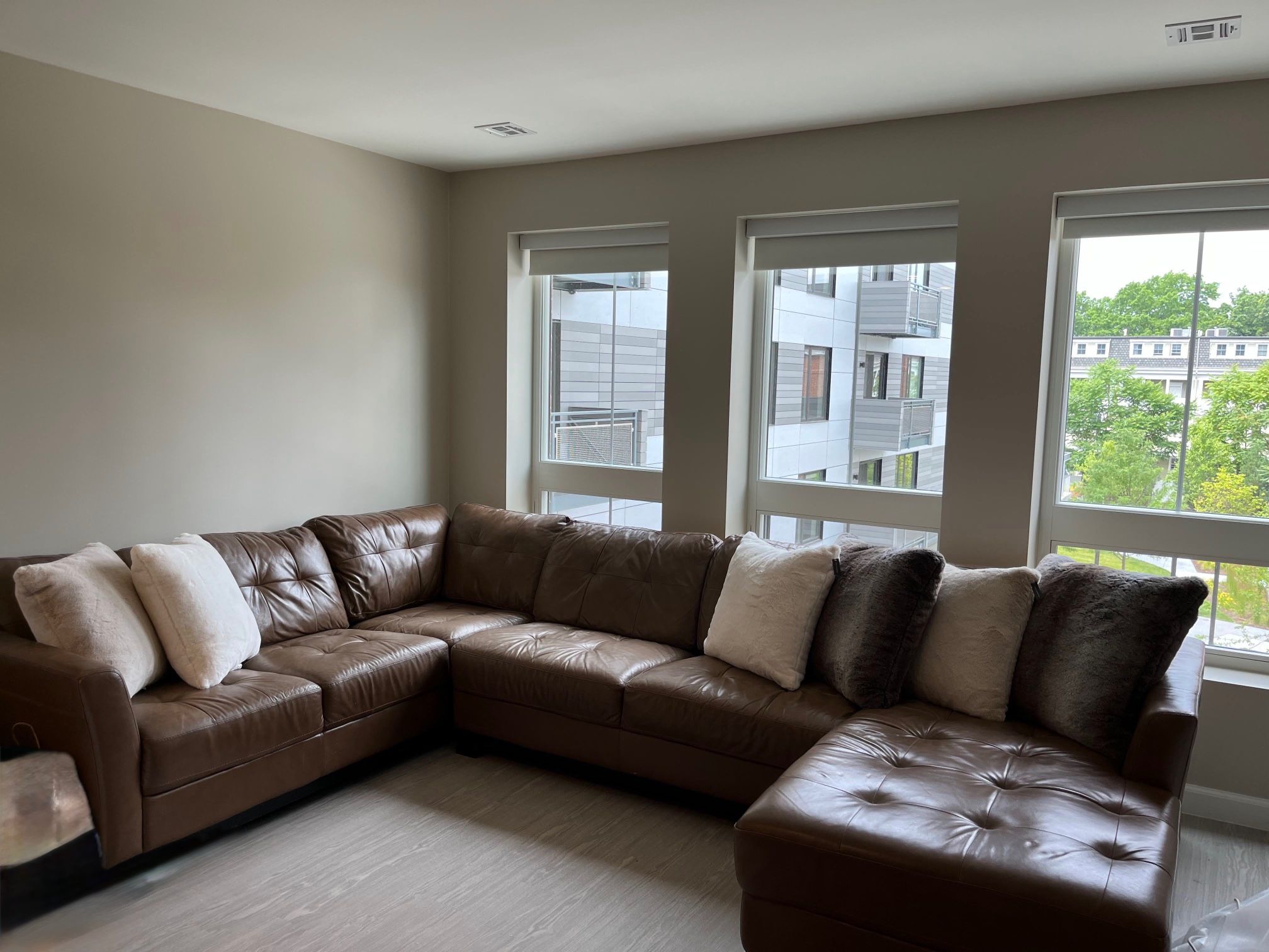 3-piece Leather Sectional Sofa