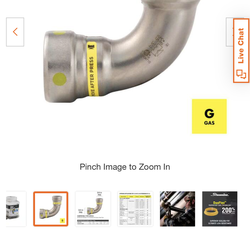 3/4  carbon press fittings