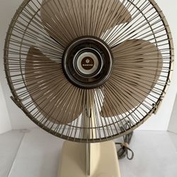 Sanyo EF12SP2 MCM Oscillating 3-Speed Electric 12” Table Fan