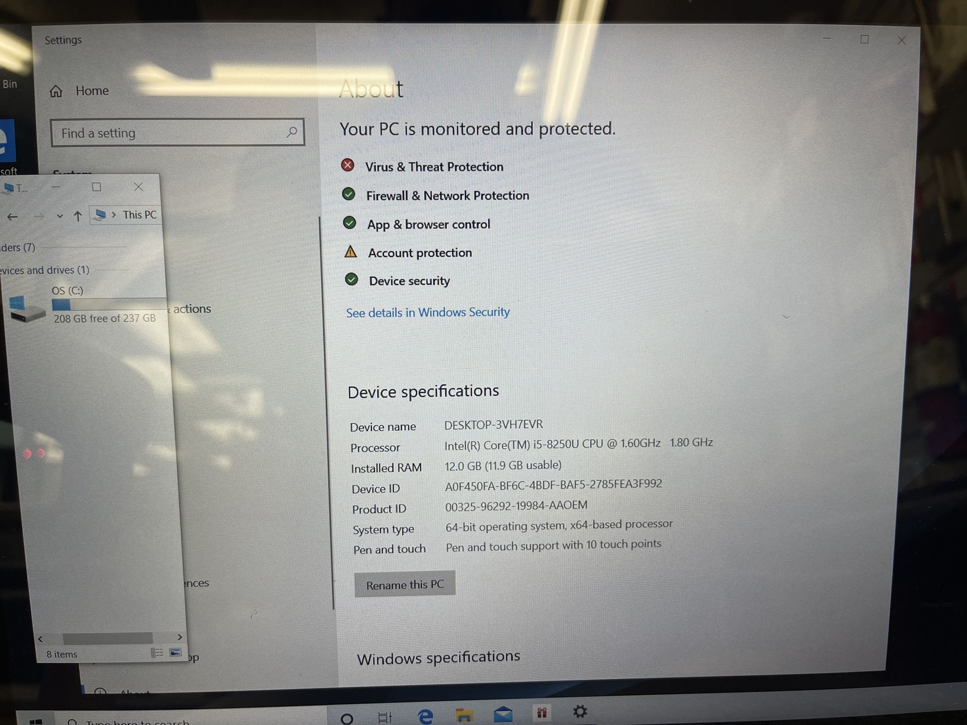 ASUS in Touch Screen Laptop Intel Core i5 12GB Memory 1TB