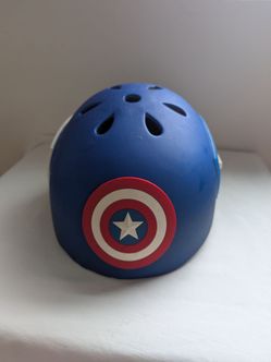 Captain America Blue Helmet with Captain America Shield Graphic