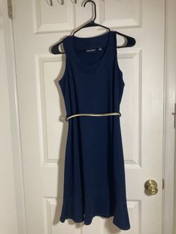 Nina Leonard Dress with a Golden Belt