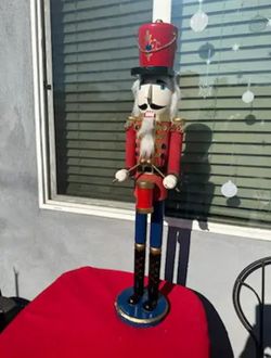 Christmas Decor Wood Nutcracker Outdoors 