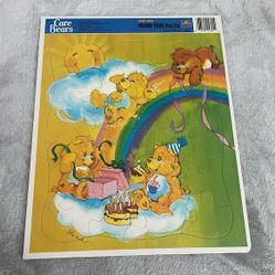 Vintage Care Bears Puzzle Extra Thick Frame Tray By Golden 1986 