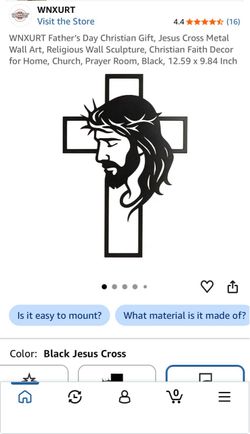 Jesus Cross Metal Wall Art