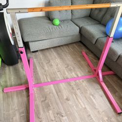 Heavy-Duty Adjustable Gymnastics Bar with Folding Mat