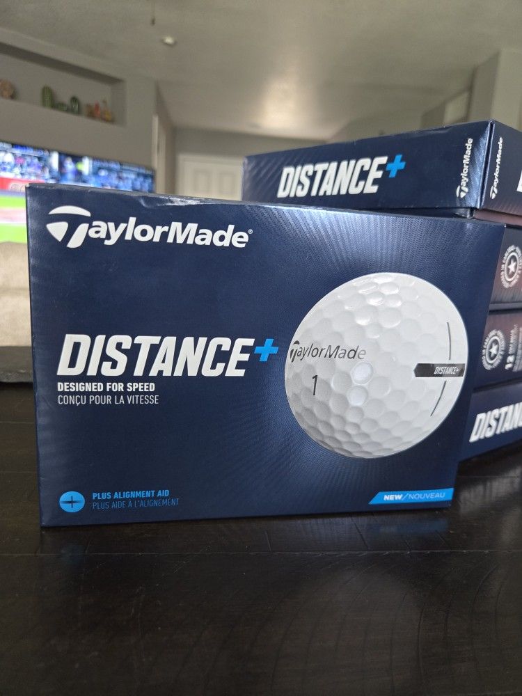TaylorMade Palline da golf Distance Plus - Confezione da 12, multicolore