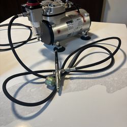 TIMBERTECH Airbrush Compressor AS18-2 Mini 4 Bar/Auto Stop Oil-less Piston 125W