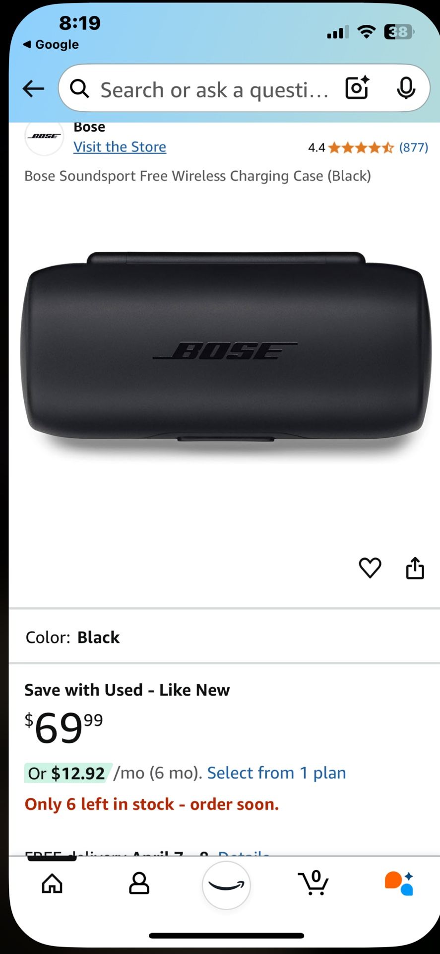 Bose Soundsport Charging Case Only